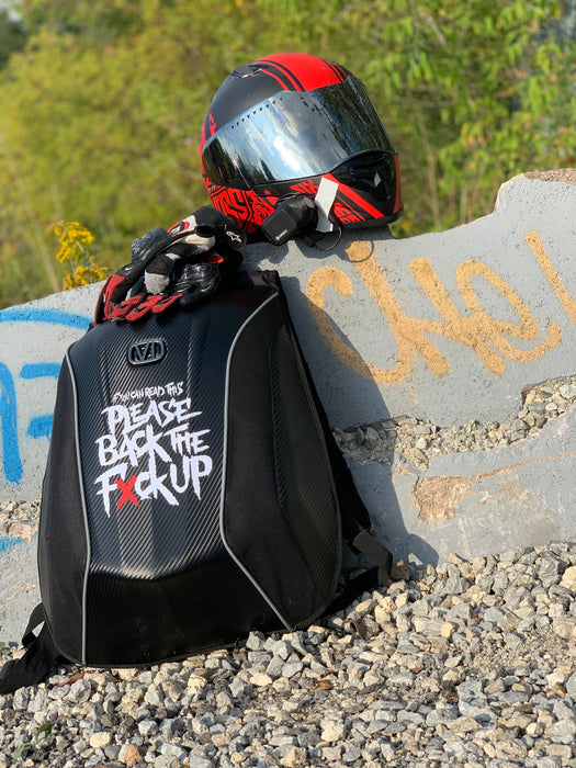 Hard Shell Motorcycle Backpack - Anti-Tailgating | 6foot4honda