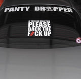 CAR DECAL - BACK THE FUCK UP