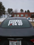 CAR DECAL - BACK THE FUCK UP