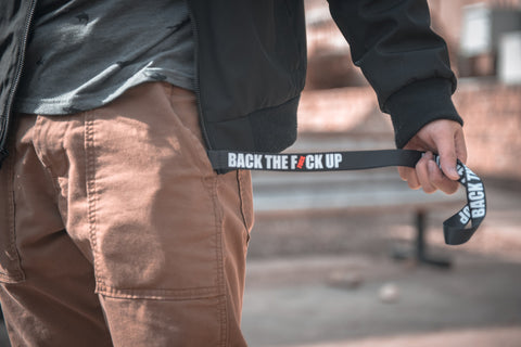 Back The Fuck Up motorcycle lanyard rider accessory