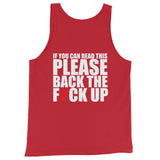 Original Back The Fuck Up Tank Top