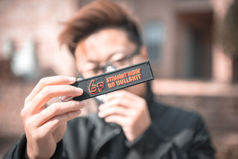 Straight Ridin lanyard keychain motorcycle accessory